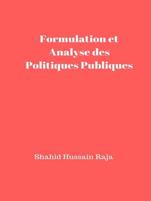 cover image of Formulation et Analyse des Politiques Publiques